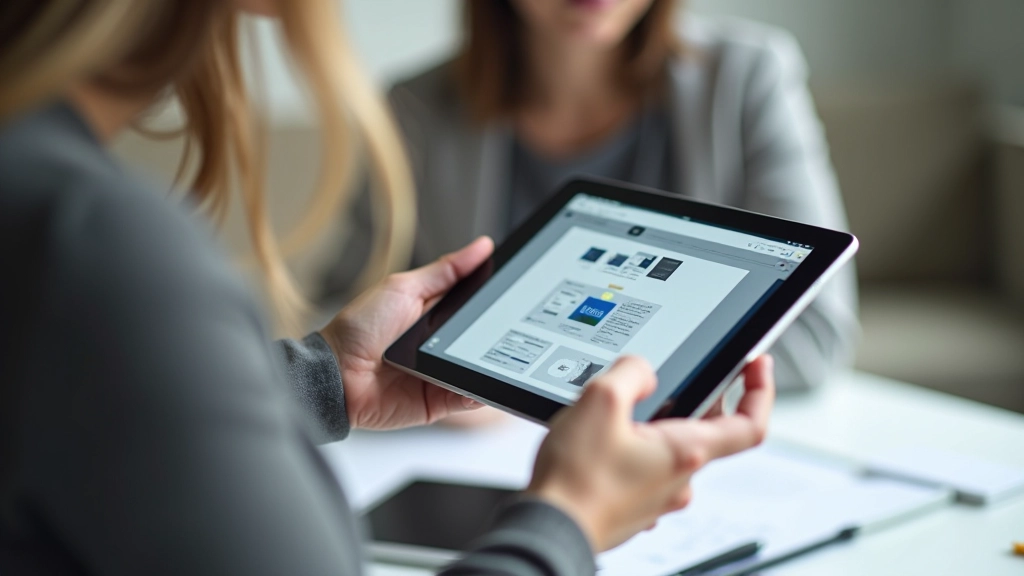 Mobile interface design on tablet