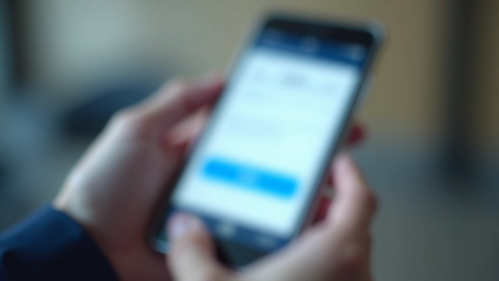 Close-up of smartphone showing button pressed state with visual feedback and color change indicating active interaction