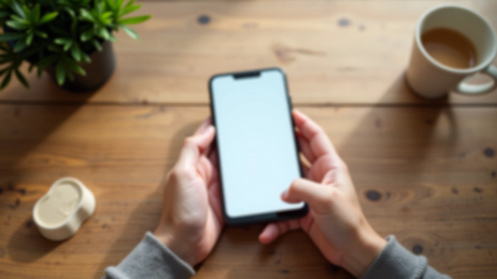 Mobile phone screen showing touch-optimized interface with large buttons and readable text